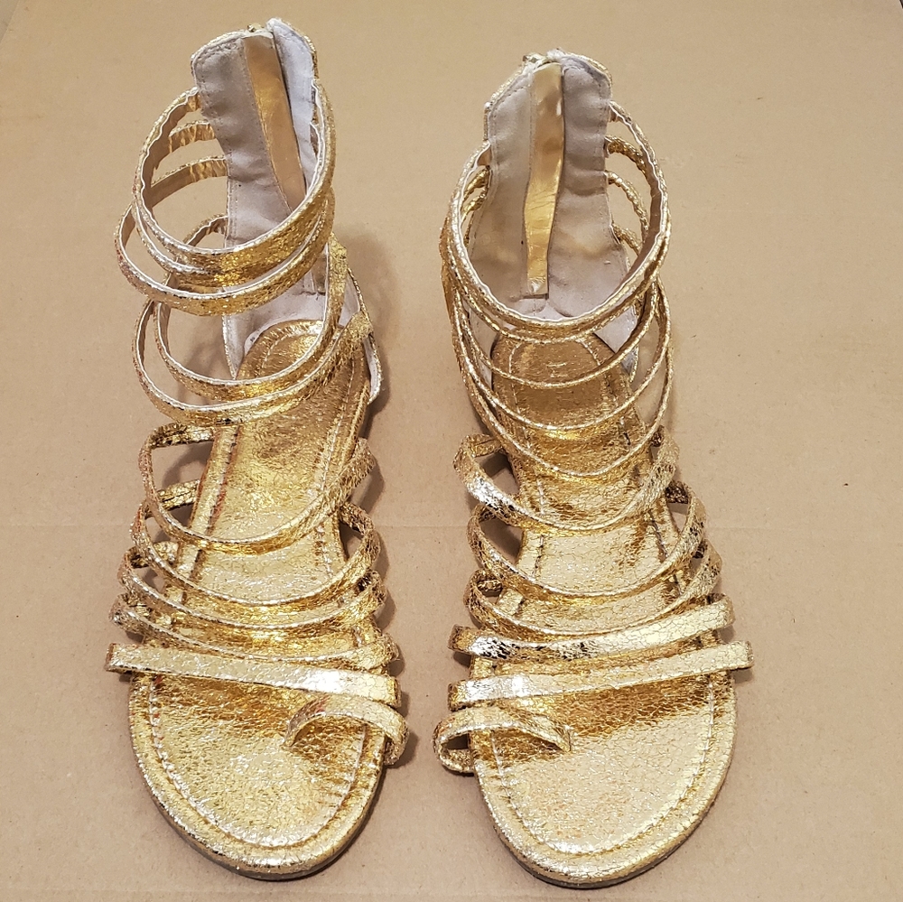 Gold Metallic Sandals